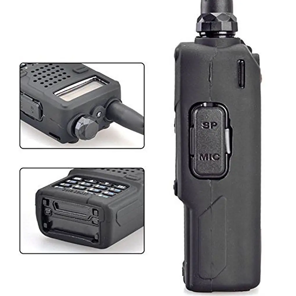 Capa protetora macia de silicone para Baofeng UV-5R, UV-5RA, UV-5R Plus, Walkie Talkie Radio