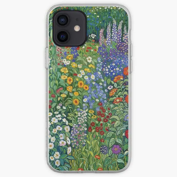 Gustav Klimt Flower Garden Iphone Tough  Phone Case Customizable for iPhone 6 6S 7 8 Plus 11 12 13 14 Pro Max Mini X XS XR Max