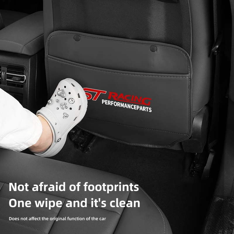 

Car Seat Anti-Kick Pad Leather Back Protector Cover For Ford ST Mustang F150 Explorer Focus Fiesta EDGE Escort Falcon Ranger Mon