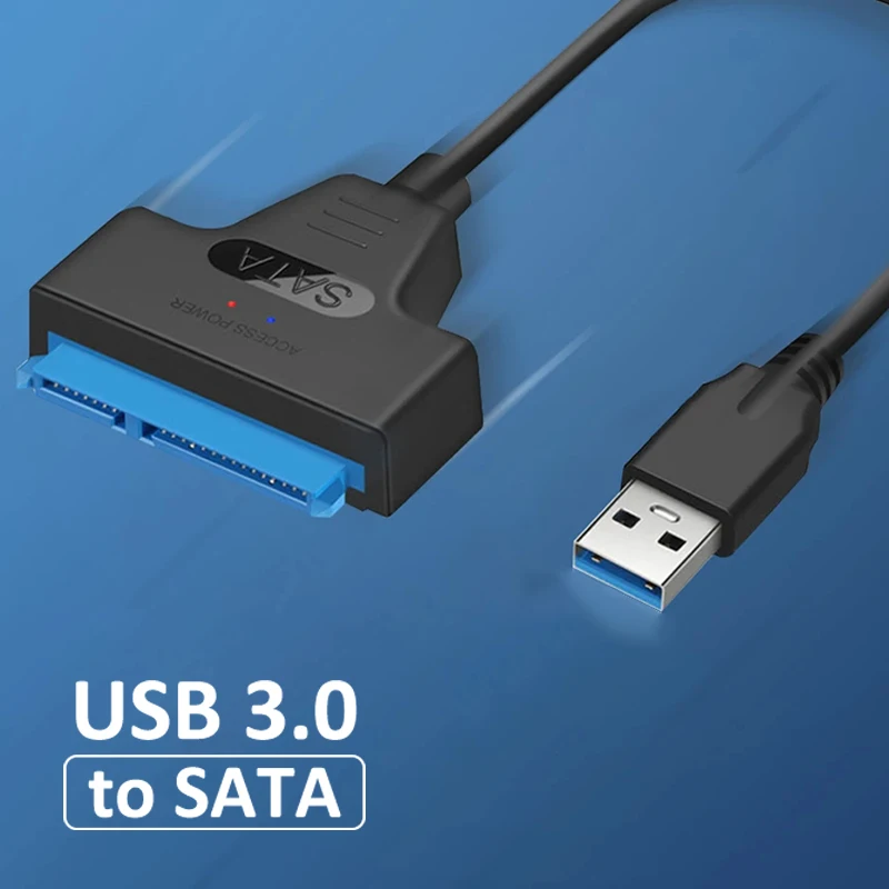 SATA to USB 3.0 Adapter USB to SATA 3 Cable High Speed 6Gbps Data Transmission for 2.5Inch HDD Hard Drive SATA III 22pin Adapter