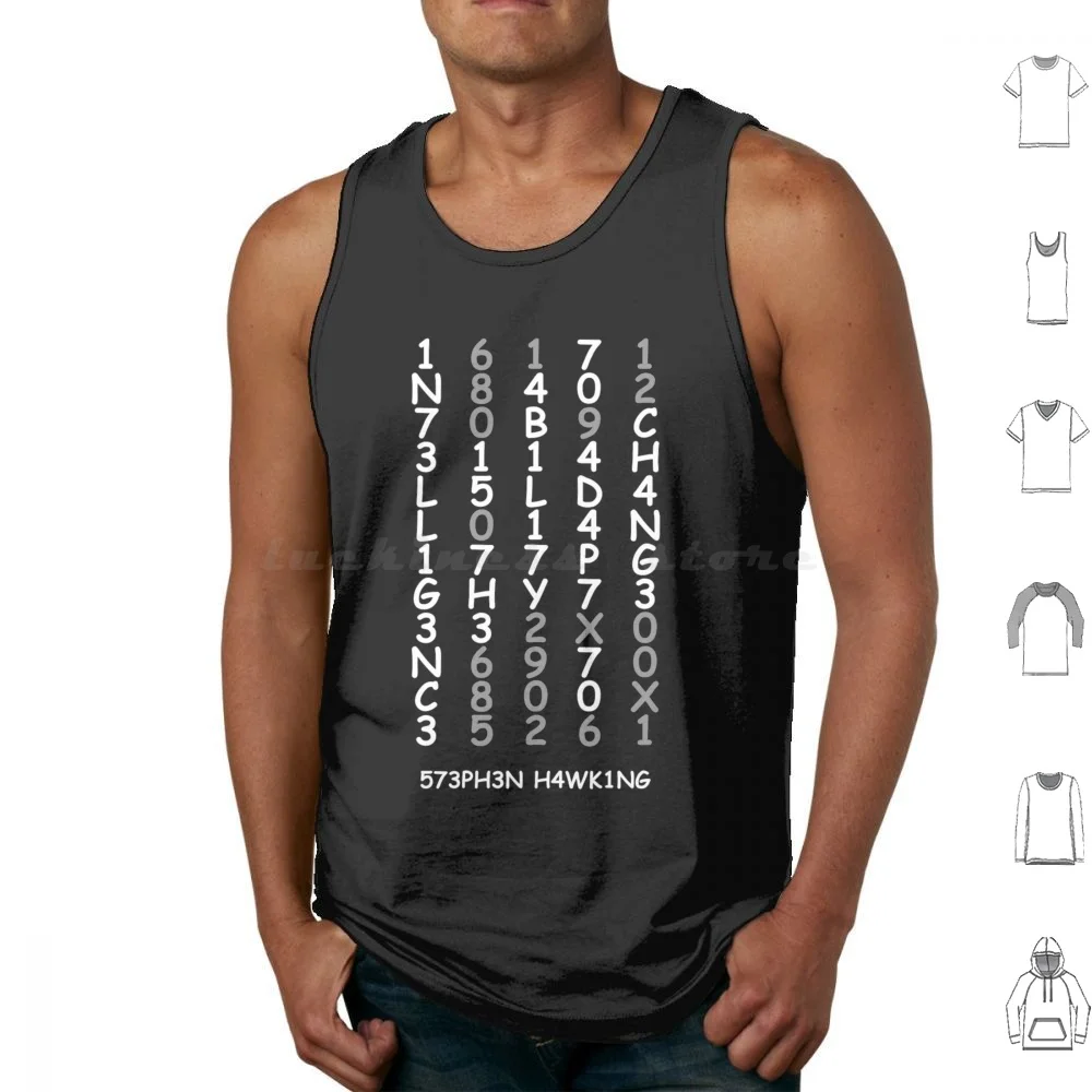 Adapt Or Die Encoded Tank Tops Vest Sleeveless Stephen Hawking Science Intelligence Geeks Physics Nerds Adapt To Change