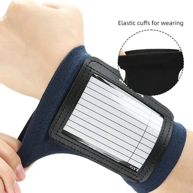 Football Wristbands for Tackle Touch Flag Football Wrist Band Football Quarterback Play Wristbands with 2 Clear Window 