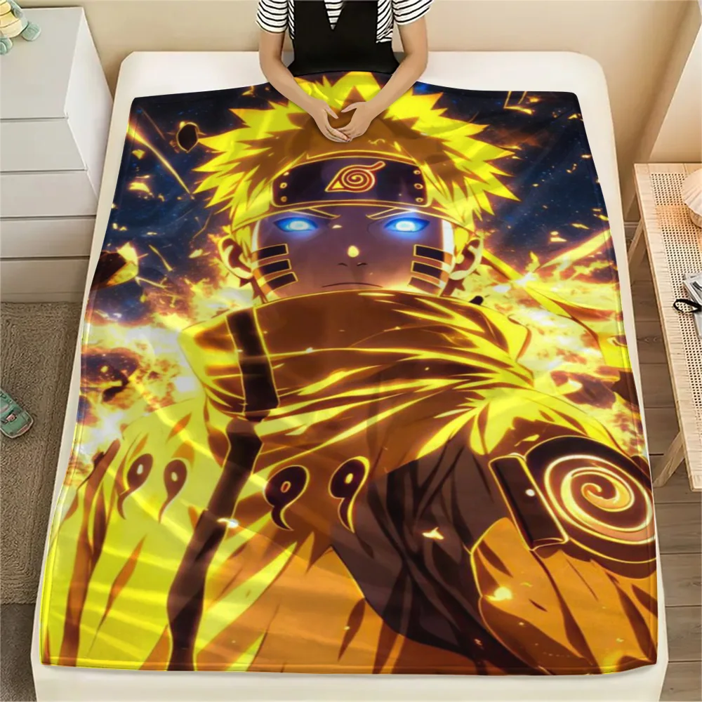 Naruto Uzumaki Household Multipurpose Flannel Blanket, Attractive Printed Cover for Bedroom, Sofa, Picnic & Travel.-TING