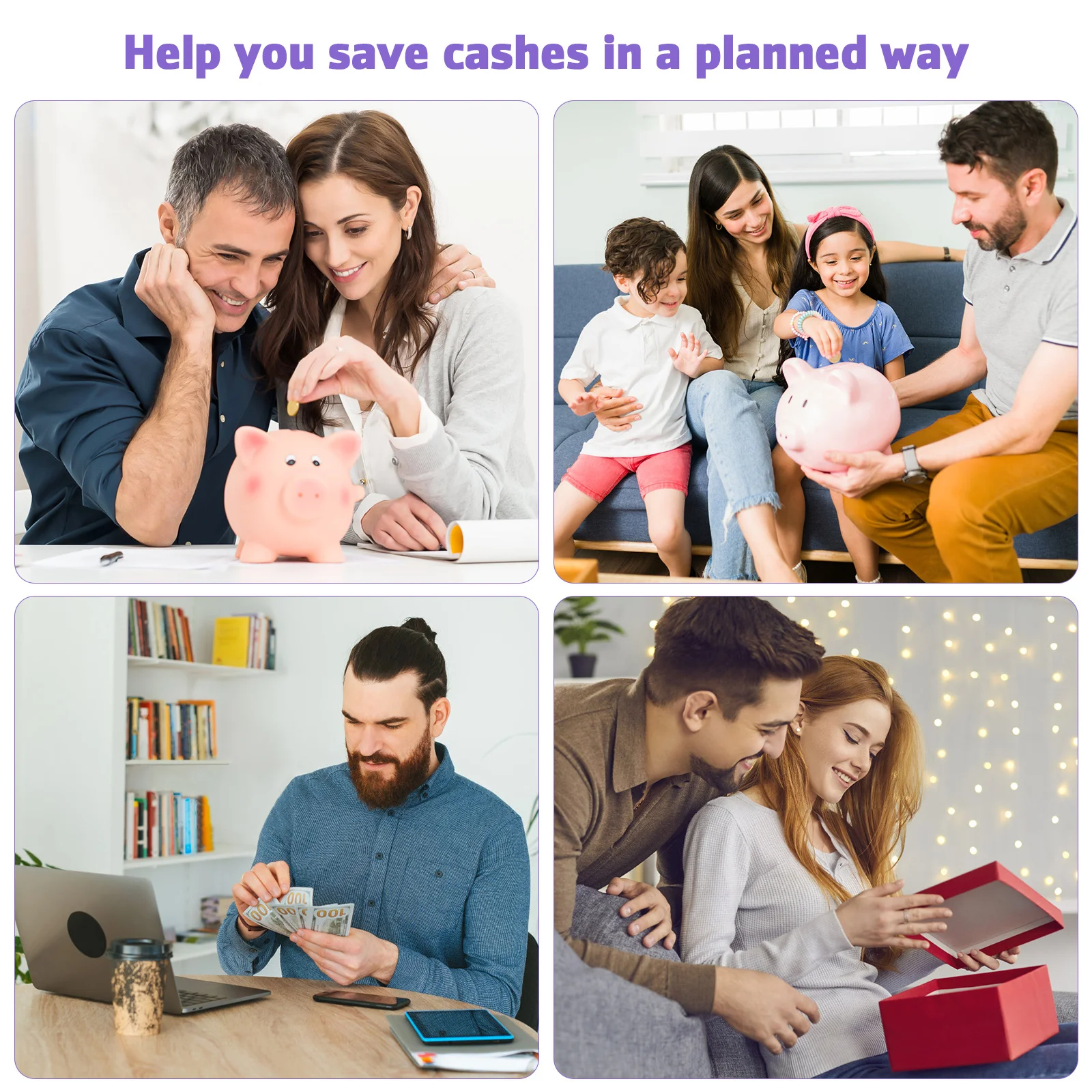 توفير الموثق 100 مغلف كتاب التوفير منظم النقدية مخطط مالي تصميم تحفيزي جيوب واضحة التوفير الموثق #6