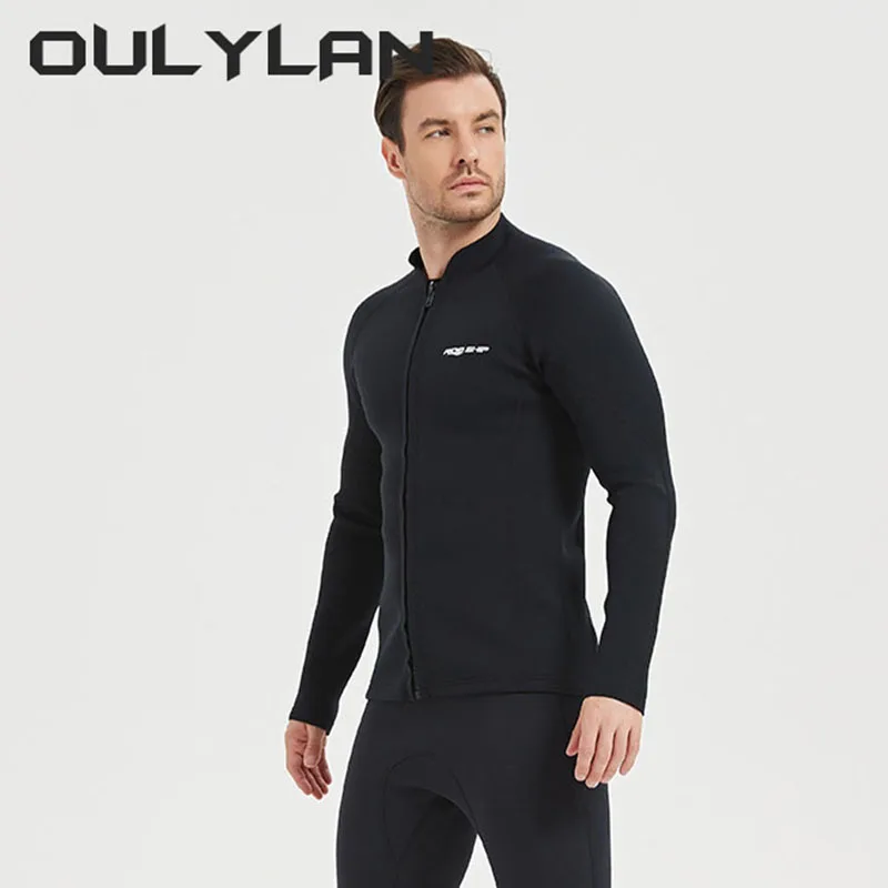 Oulylan 2/3mm New Warm Diving Top Split Neoprene Diving Suit Outdoor Swimming Surfing Suit Surfing Jacket for Men Women