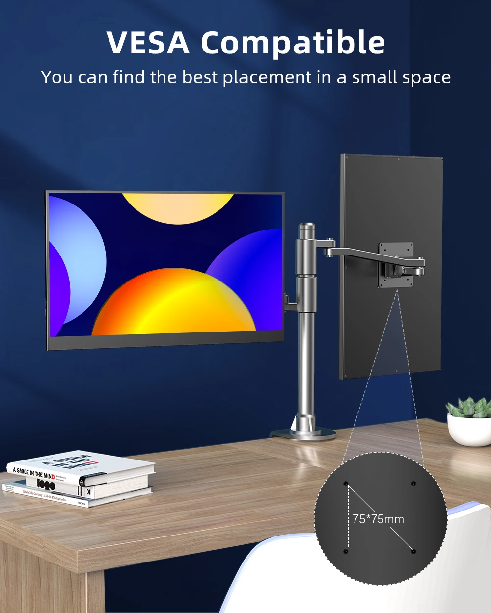 UPERFECT Portable Monitor 2K 17.3 Inch QHD FreeSync HDR IPS 99%sRGB Lightweight Eye Care Computer Display With Type-C Mini HDMI