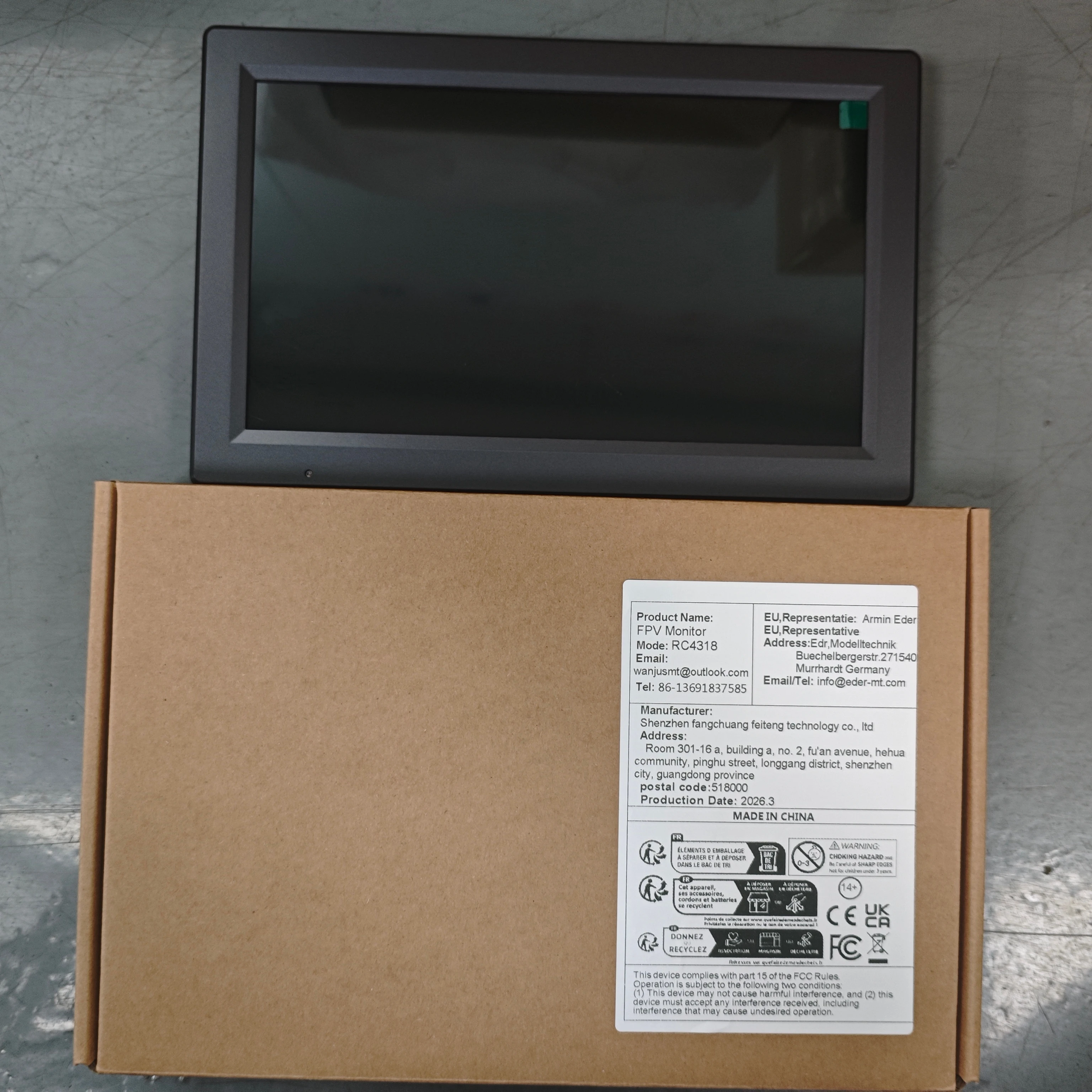 Hawkeye  Captain H 3IN1 FPV Monitor 1000LUX 6G 7G 8G 3IN1 FPV Display Screen 232 Channels Auto Search with DVR FPV Monitor