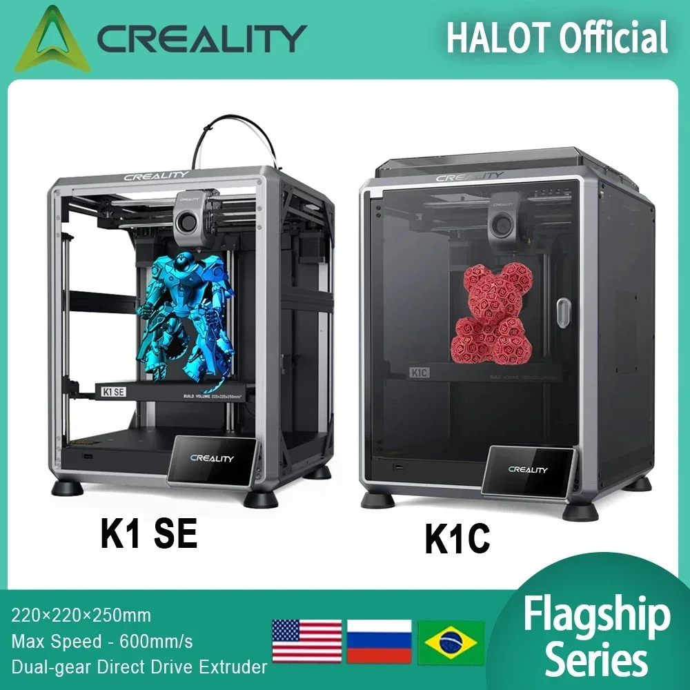 3D-принтер Creality K1C/K1 MAX, 600 мм/с, высокоскоростная печать, Al-камера, цельнометаллический экструдер, комплект Cube Frame, 3D-принтер Creality K1SE