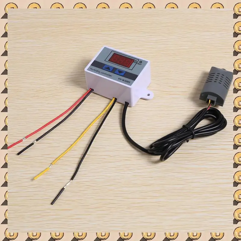 A003 4X Digitaler Feuchtigkeitsregler Hygrometer Feuchtigkeitskontrollschalter 0-99% RH Hygrostat mit Feuchtigkeitssensor AC220V