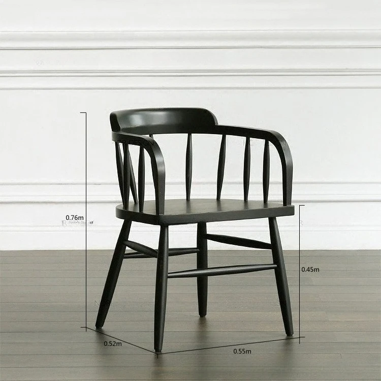 Balcony Hotel Cafe Model Room B & B Dining Living Room Household Solid Wood Manufacturer Negotiation Chair Dining