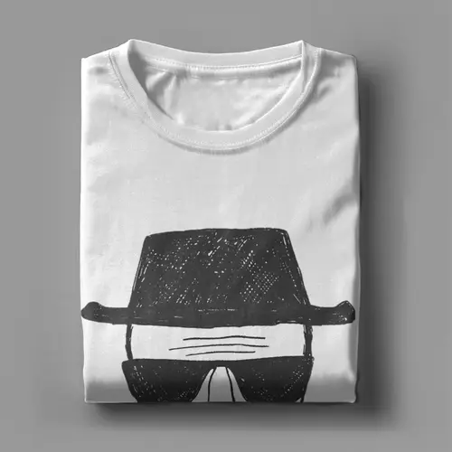 Imagen 2 del producto Breaking Bad Heisenberg dibujo Merch hombres mujeres camiseta 100% algodón camiseta impresa Tops camiseta