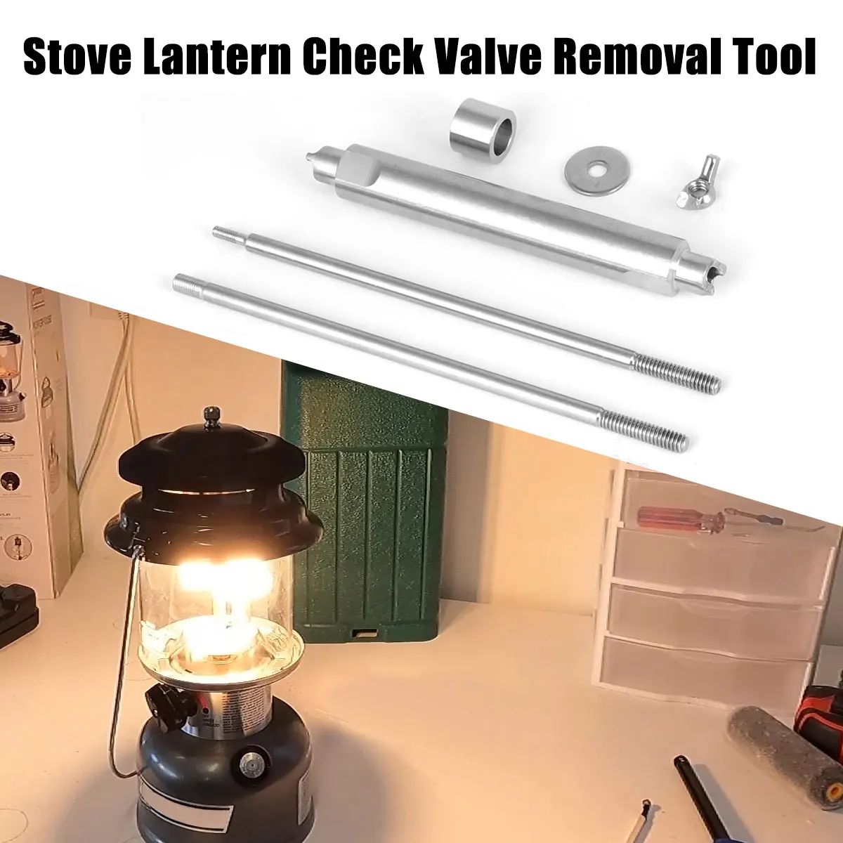 For Lantern Stove Check Valve Removal Tool Wide & Narrow Slot - Double End Tool 220b and up 316 Stainless Steel