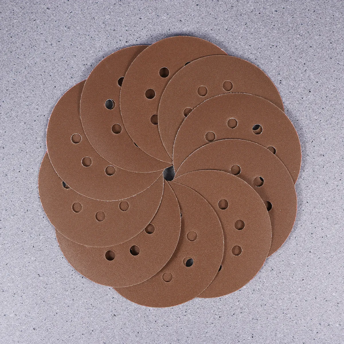 40pcs 5-inch Hook-and-Loop Sanding Discs, 60-240 Grit, 8-Hole Dust Extraction for Random Orbital Sanders