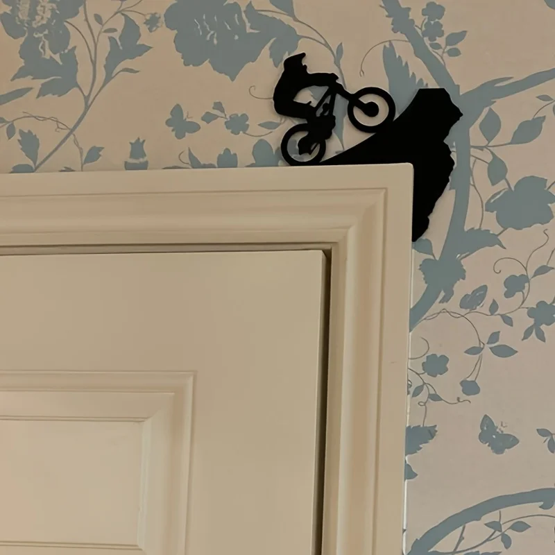CIFBUY Iron Wall Art Mountain Bike Stunt Metal Wall Decor Cycling Sculpture for Door Frame Corner Living Room Home Hanging