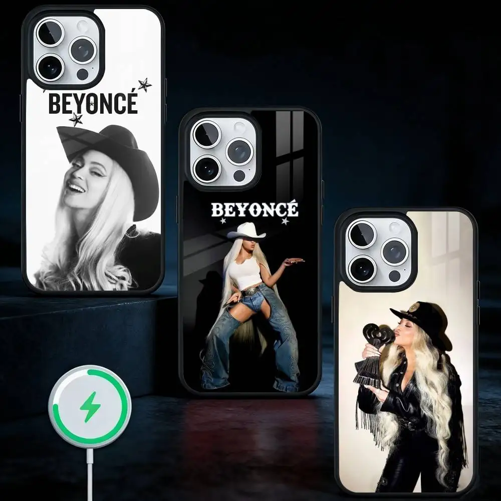

Fashion B-Beyonce Phone Case For iPhone17,16,15,14,13 Plus,Pro Max Magnetic For Magsafe Wireless Charging