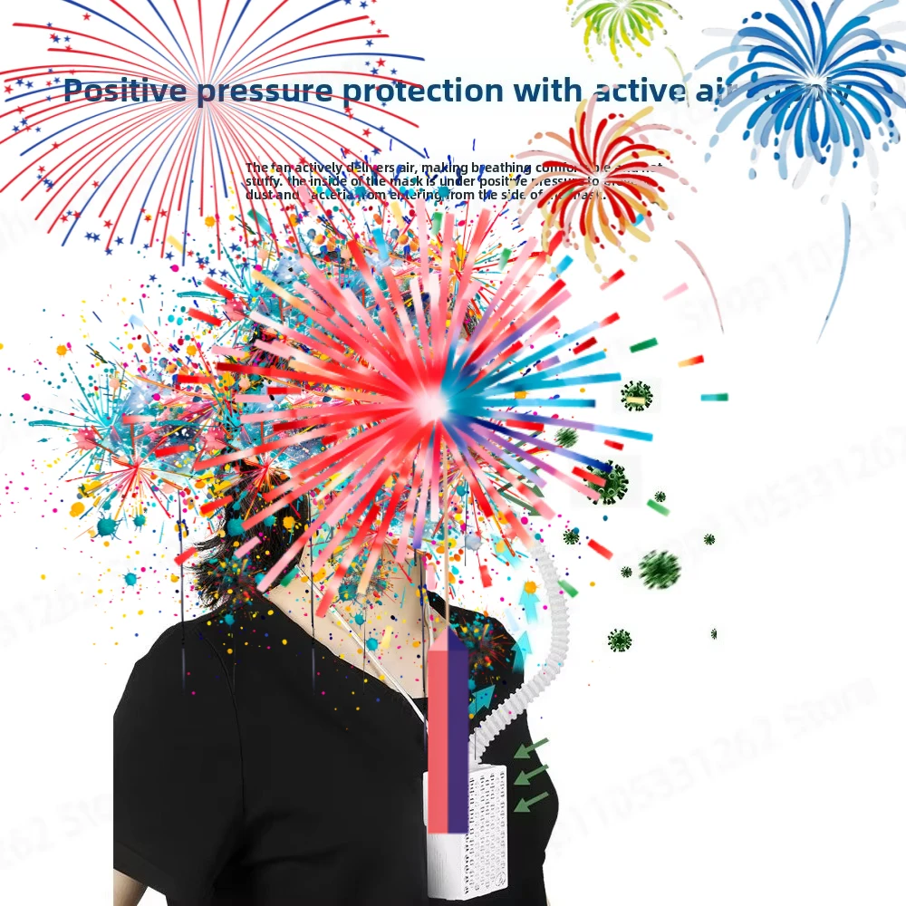 Personal Positive Pressure Wearable Air Purifier with H13 HEPA Filter for PM2.5 Dust Allergen Removal