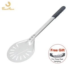 PizzAtHome 7/ 8/ 9 Inch Perforated Pizza Turning Peel Pizza Shovel Aluminum Pizza Peel Paddle Short Pizza Tool Non-Slip Handle