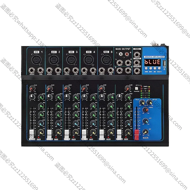 Suitable for Professional Mixer F4 Recording DJ Mixer F7 Stage Bluetooth Audio Speaker Set Equipment