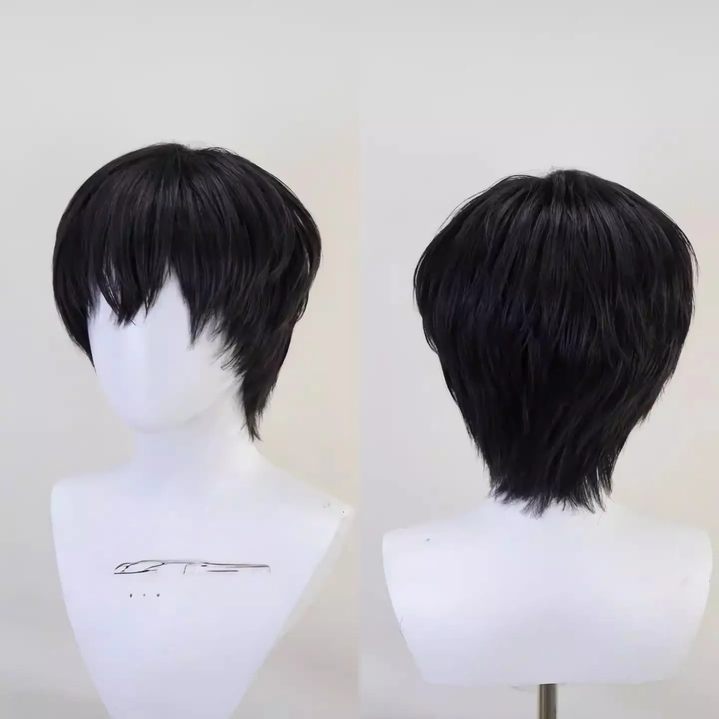 Spiky White Short Cosplay Wig for Villain Mad Scientist Anime Halloween Costume