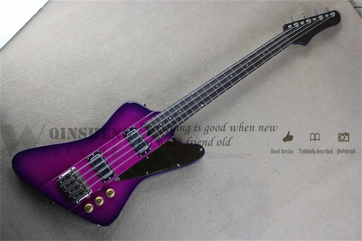 8 String Purple Bass Guitar  Mahogany Body Rosewood Fingerboard Fixed Bridge Chrome Tuners Pre-sale Bass