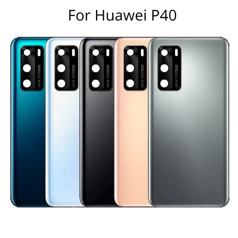 

Чехол для задней крышки аккумулятора P40Pro P40 и крышка объектива камеры на клейкой основе для Huawei P40/P40Pro, аксессуары для ремонта телефонов