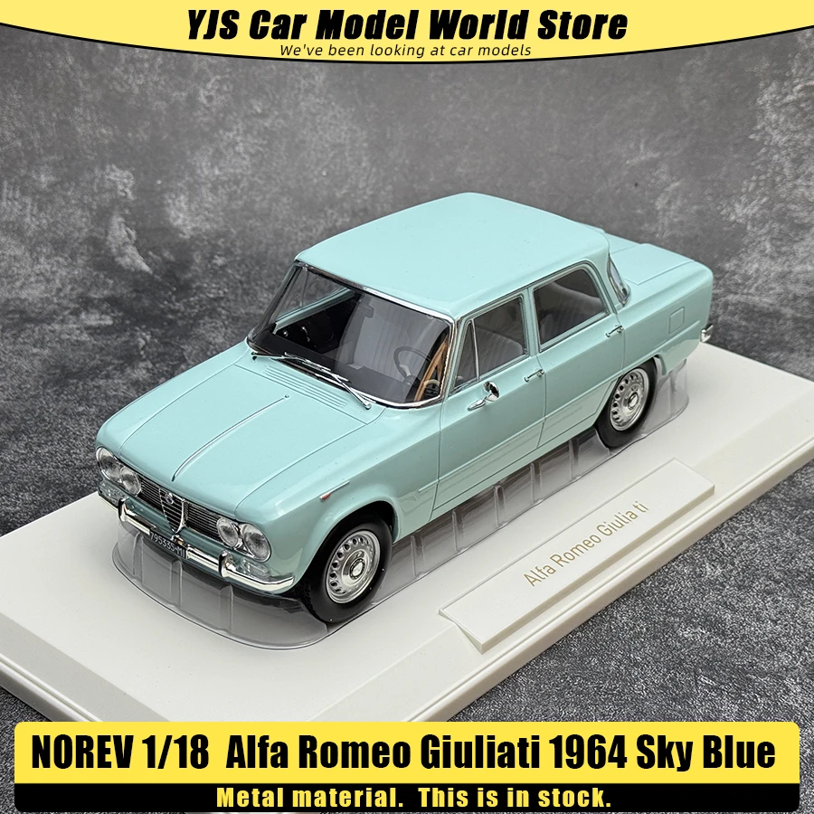 

NOREV Cast Model 1/18 Alfa Romeo Giuliati 1964 Sky Blue Car Model - Collection