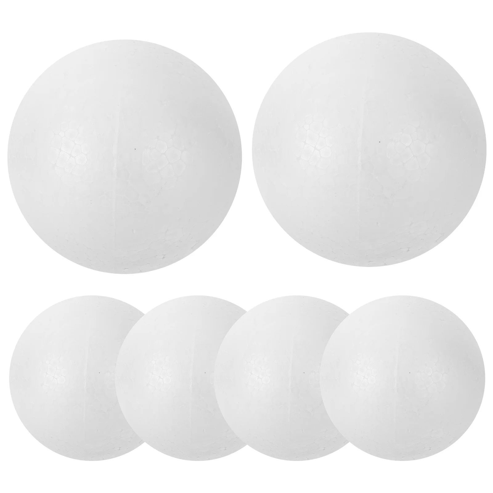 6pcs 12Cm Smooth Balls Painting Diy Children Craft Supplies Children Ball Styrophome Craft Balls Ball Blank Ornament
