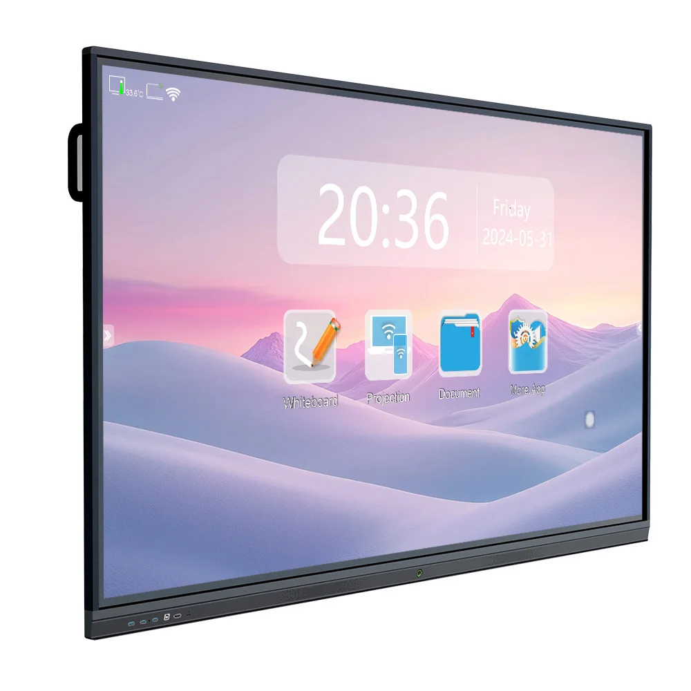 ocus 75-Inch Touch Screen Interactive Whiteboard All-in-One Digital Display For Education