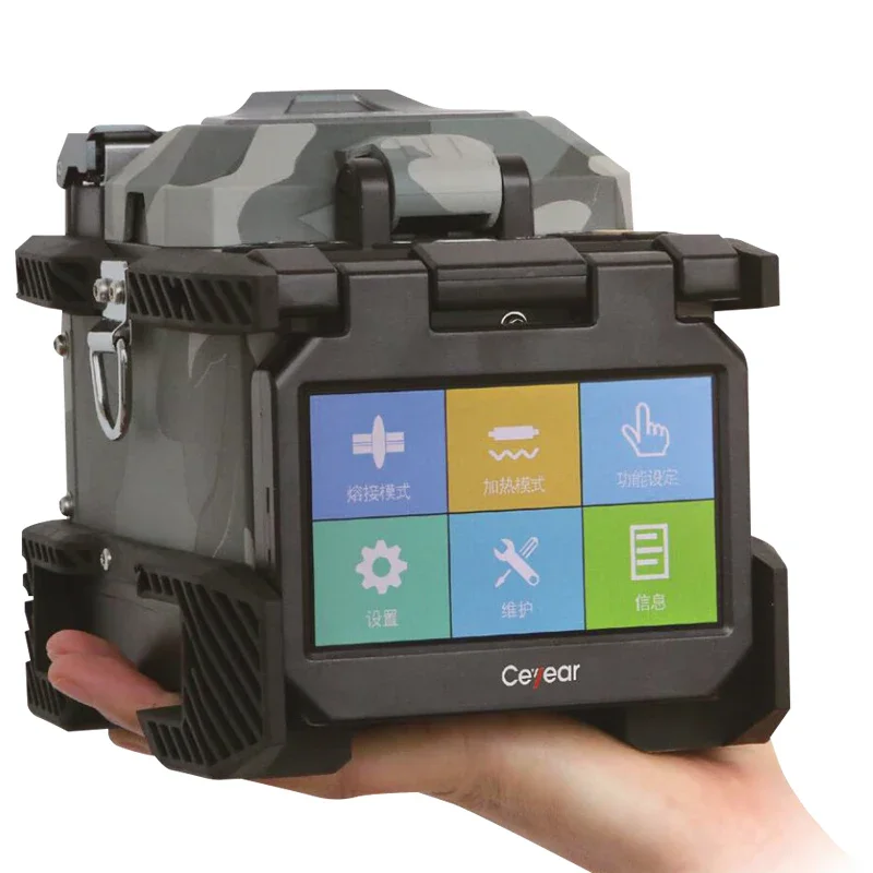 Field Machine Ceyear 6481 A9 Six Motors Camouflage Color Touch Screen Splicing Machine Optical Fiber Fusion Splicer