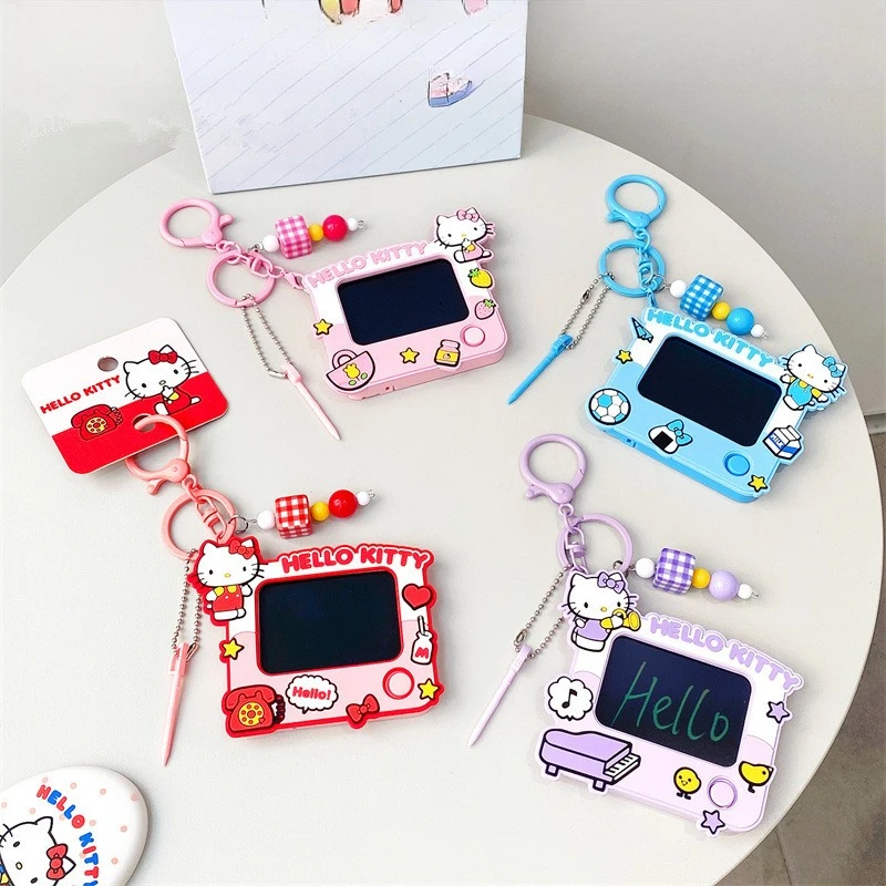 

Hot-selling New Sanrio Hello Kitty Graffiti Drawing Board Keychain Birthday Gift School Bag Small Pendant Ornaments