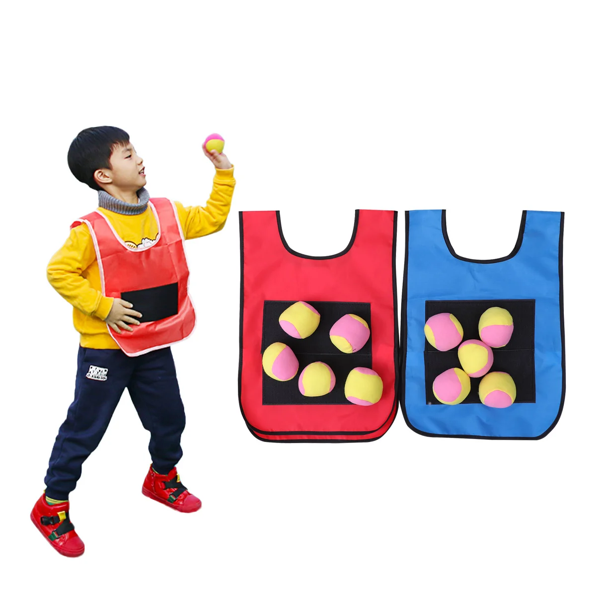 Boule collante en jersey pour enfants, accessoires de jeu, gilet collant, 12 pièces