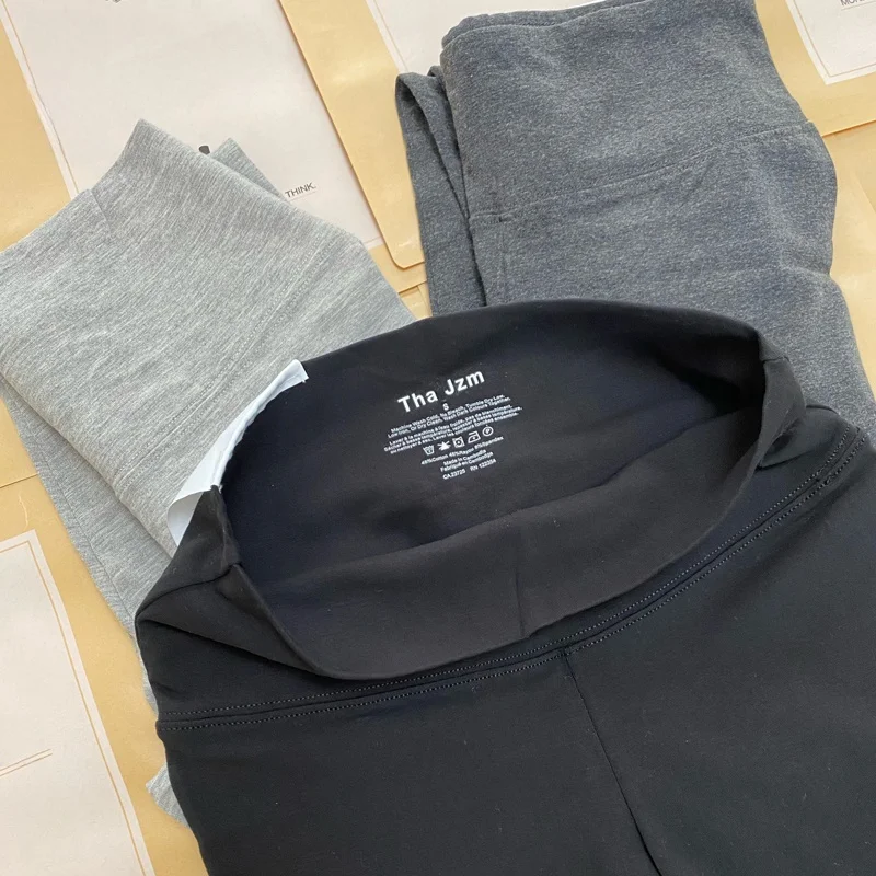 

Высокоэластичные брюки для йоги, женские цветные длинные брюки с базовым слоем, утягивающие девятисекционные эластичные брюки из смеси хлопка