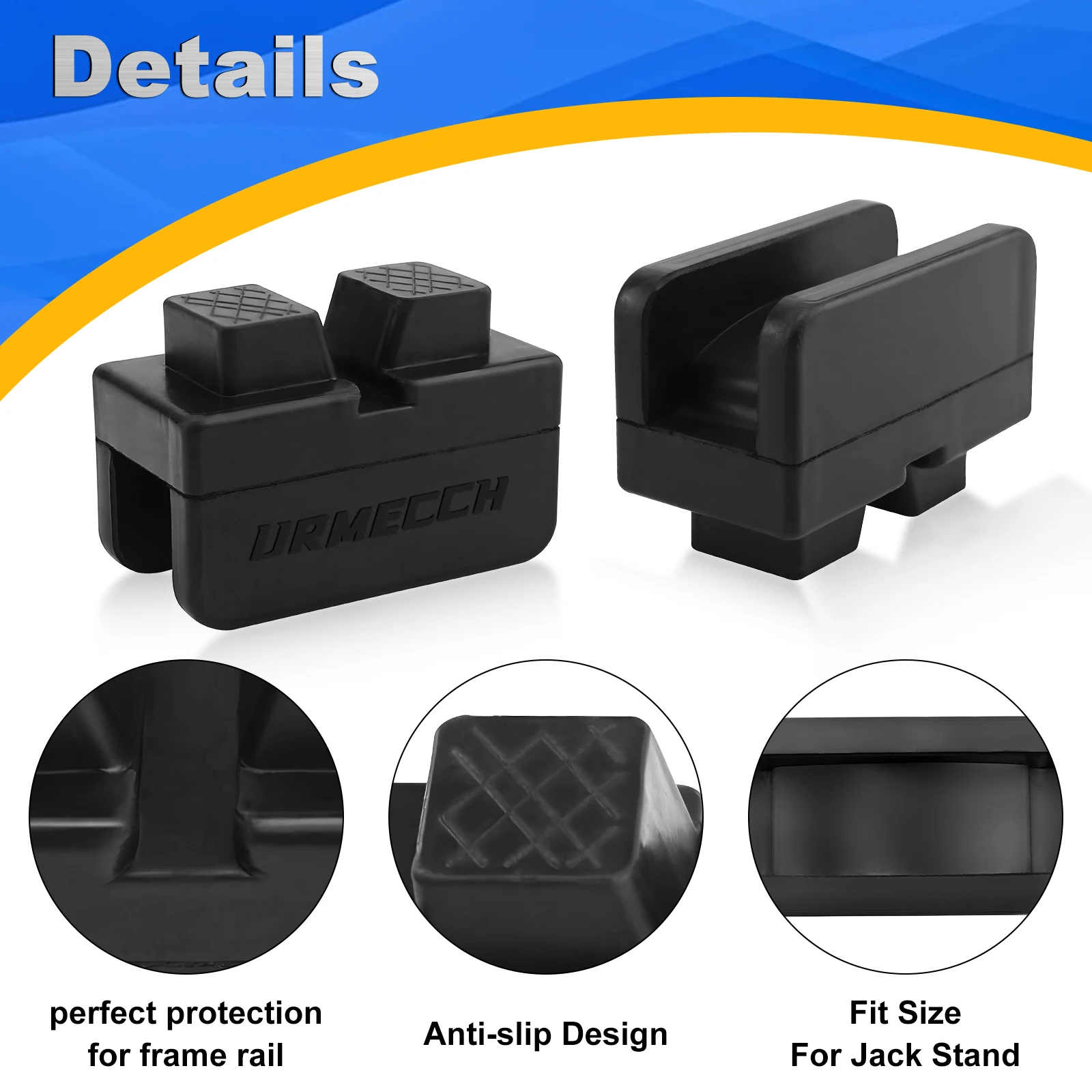 2pcs Universal Rubber Floor Jack Pad Adapter For Jack Stand Frame Rail Pinch Welds Protector Jack Stand Pads Puck for BMW E46