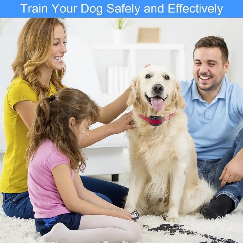 PaiPaitek 1600Ft Dog Training Collar with Remote,No Shock Vibration Collar for Deaf Dogs,Rechargeable Waterproof Dog Bark Collar