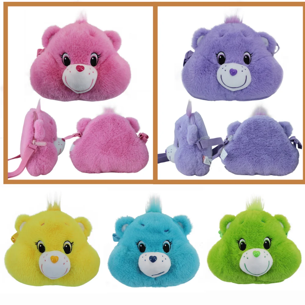 

Оригинальная плюшевая сумка-кроссбоди Care Bears 18 см с регулируемым ремнем, сумка через плечо с головой медведя, подарок для девочек на день рождения или праздник