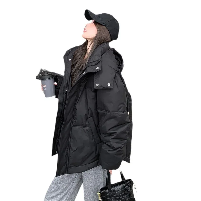 

Winter Outerwear Korean Version New Hot Sale Of The Season Cott Loose Thickened down Cotton Jacket Women's Bread Style Coat Warm