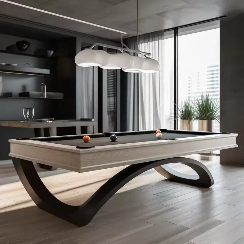Modern House Design Billiard Table Ping Pong Combo Customizable Solid Wood 7FT 8FT 9FT Dining Pool Table for Pool