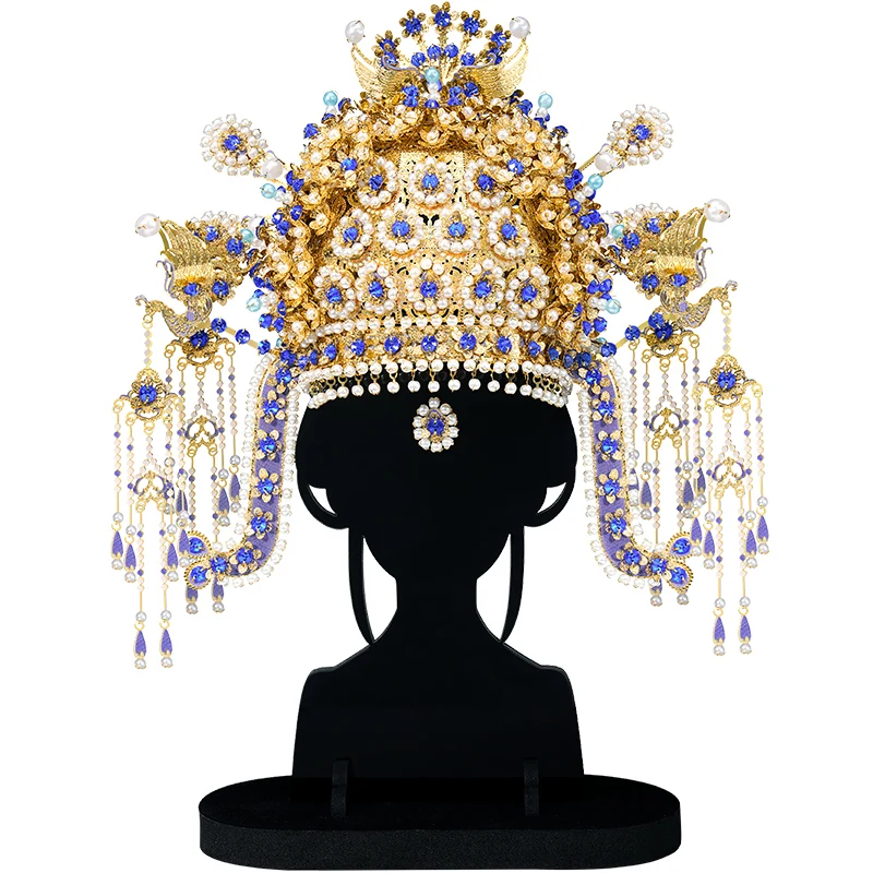 piececool-3d-metal-model-kits-for-adult-3d-metal-puzzles-sui-dynasty-gilt-phoenix-crown-with-floral-diadem-for-home-decoration