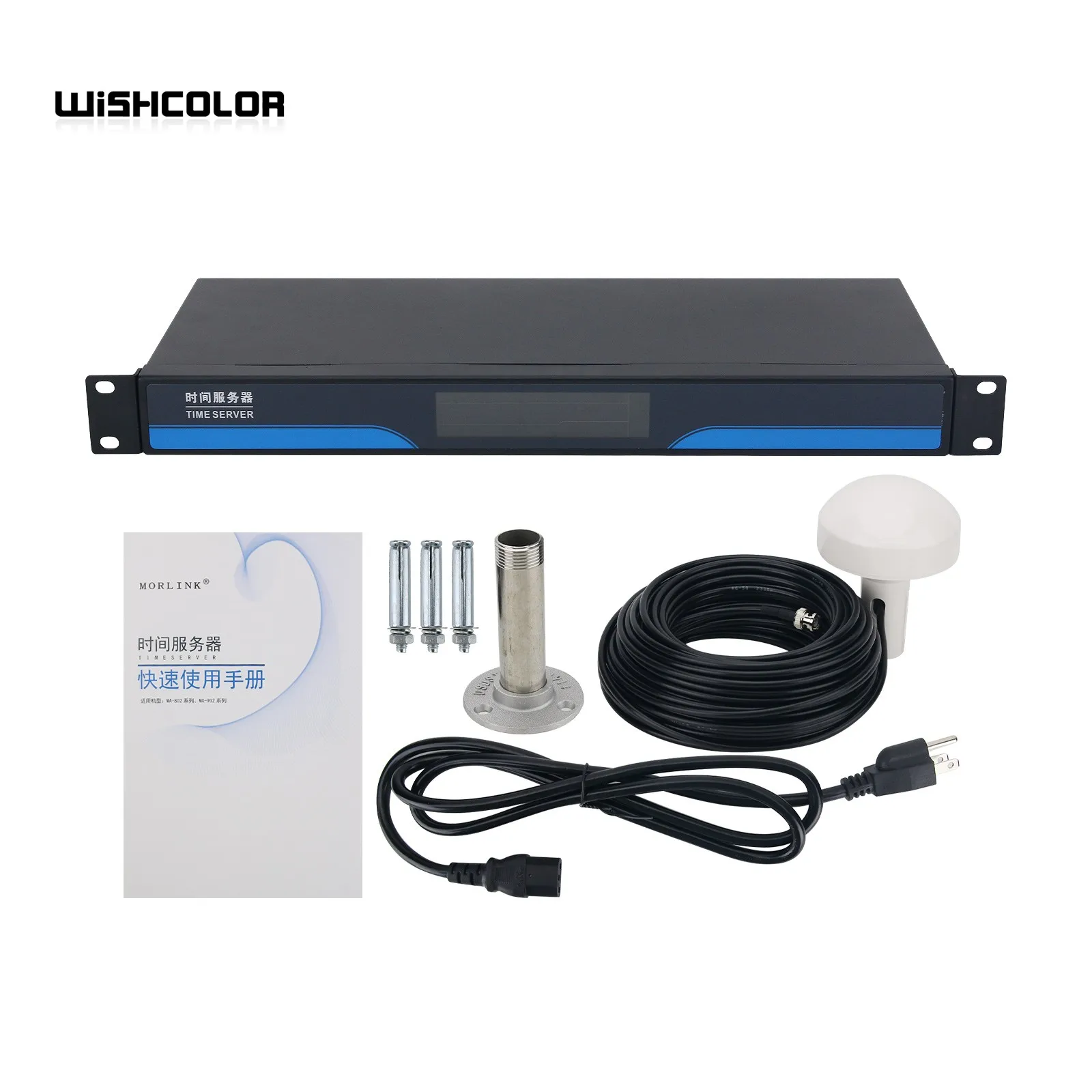 

Wishcolor Network Time Server for Beidou Dual Module GPS PTP Clock NTP Server IEEE1588 (30m Antenna + 1/2/4/6/9 Network Port)