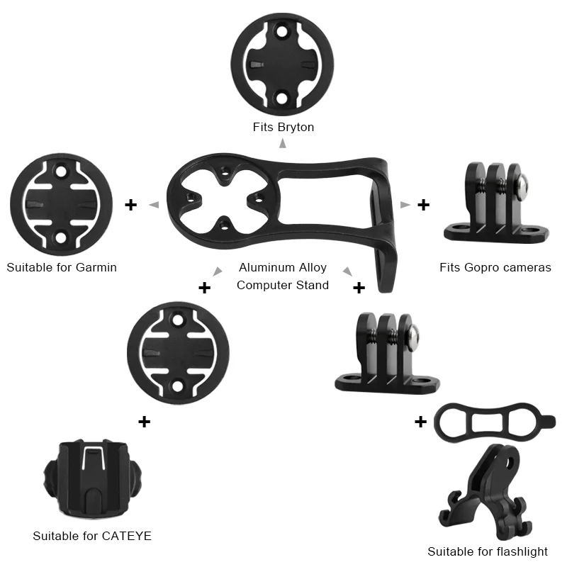 Bicycle Computer Camera Holder Cycling Handlebar Extension Mount MTB Road Bike Bracket For Garmin Bryton CATEYE GoPro