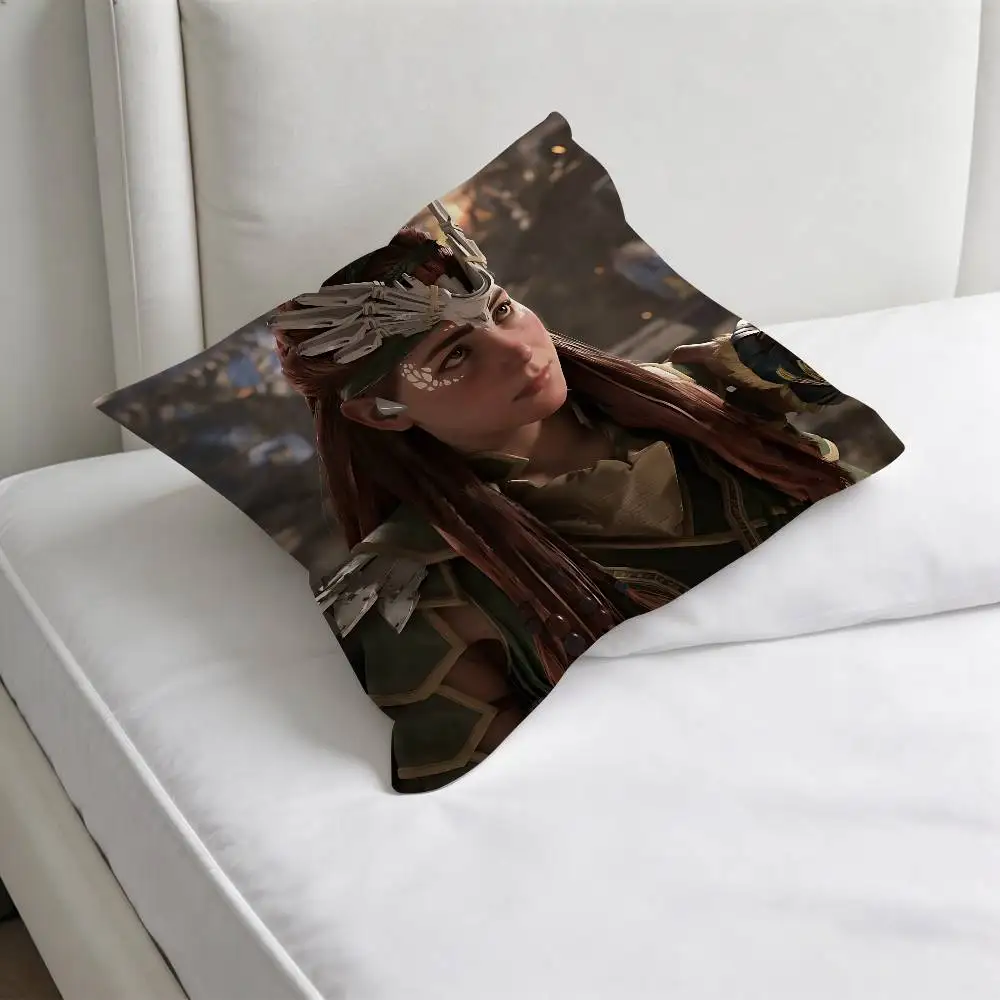 Aloy H-Horizon Z-Zero Dawn Square Pillow Case Soft Decorative Throw Pillow Cover for Home Sofa Bed