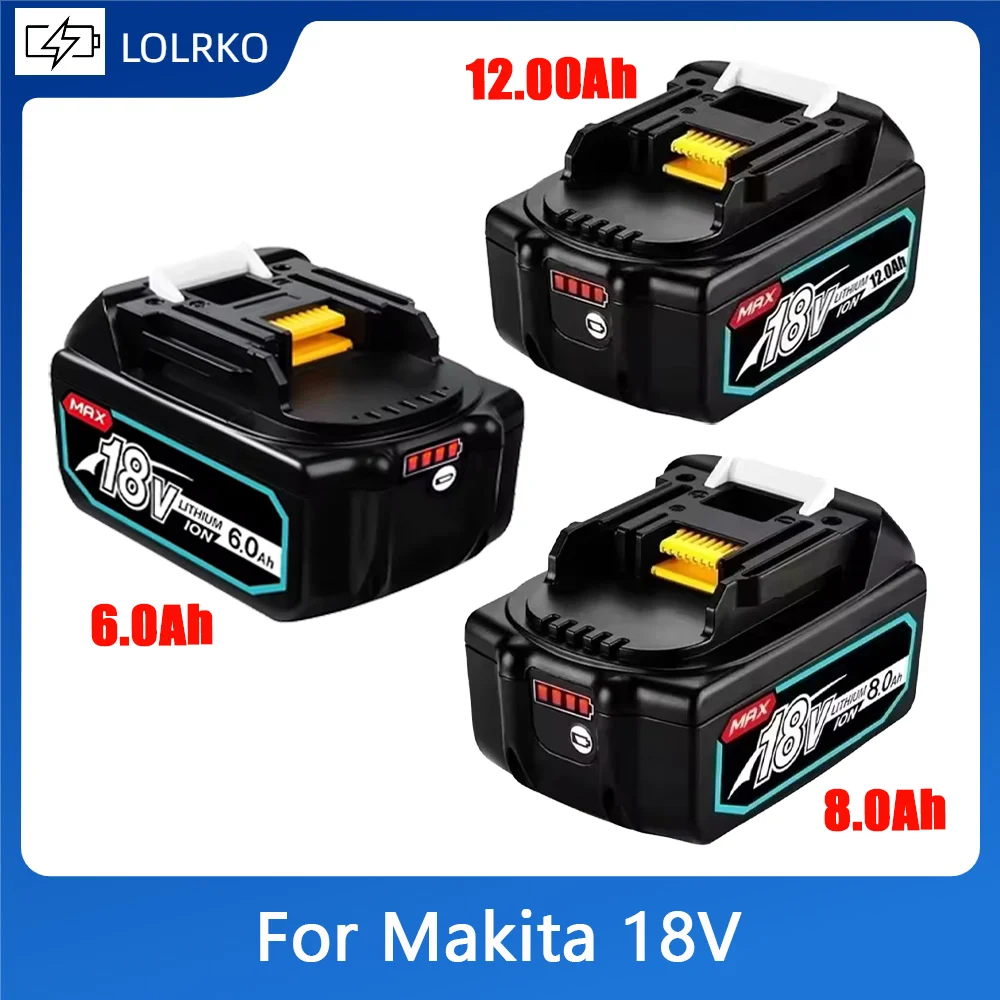 

Original for Makita 18V 12.0Ah Rechargeable Power Tools Battery With LED 18650 Li-ion Replacement LXT BL1860B BL1860 BL1850 50+