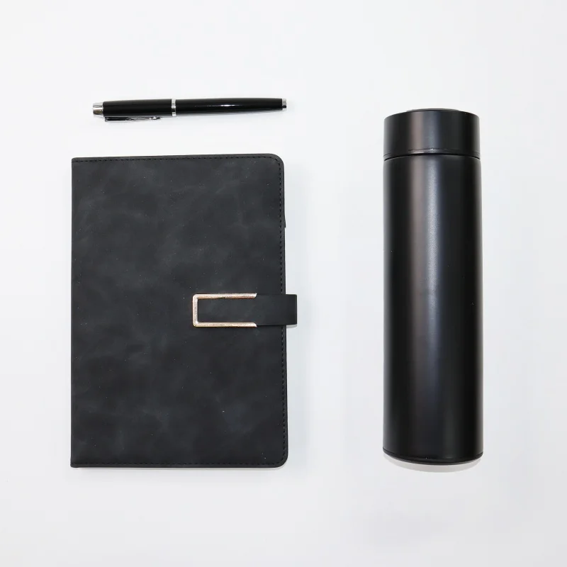 Customized product.Custom Logo Cover Diary Planner Box Set Leather Hardcover Notebook With Pen and Cup Journal