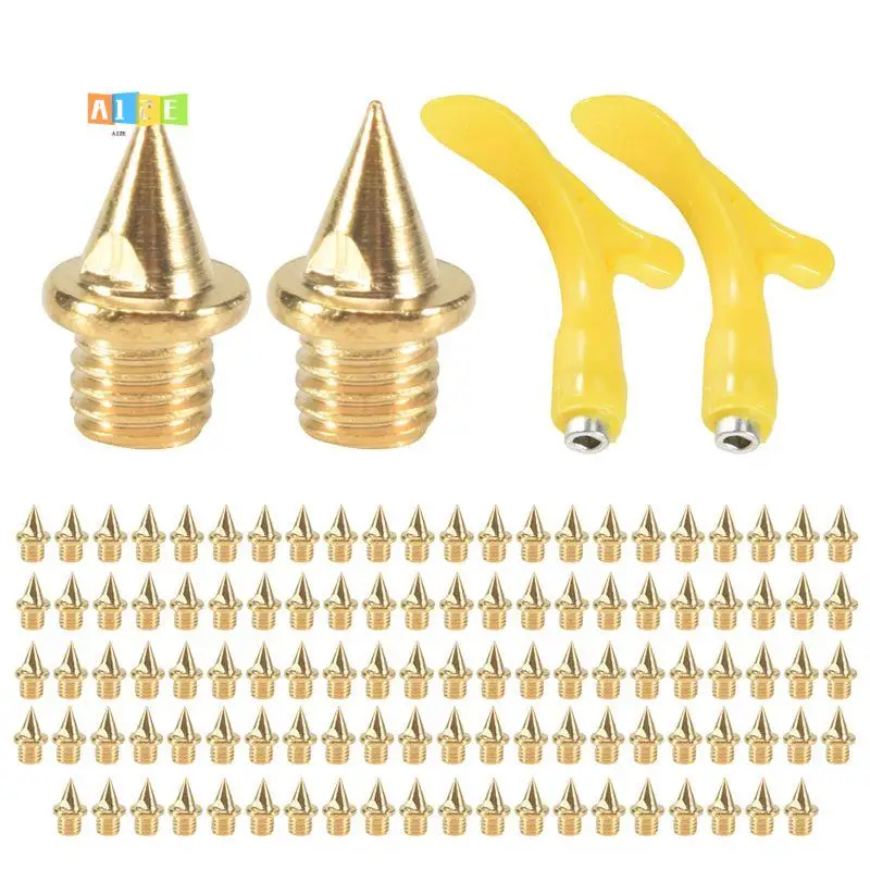 

A12E-120 шт. шипы для легкоатлетических кроссовок 1/4 дюйма, сменные шипы для кроссовок для бега по пересеченной местности с ключом для шипов