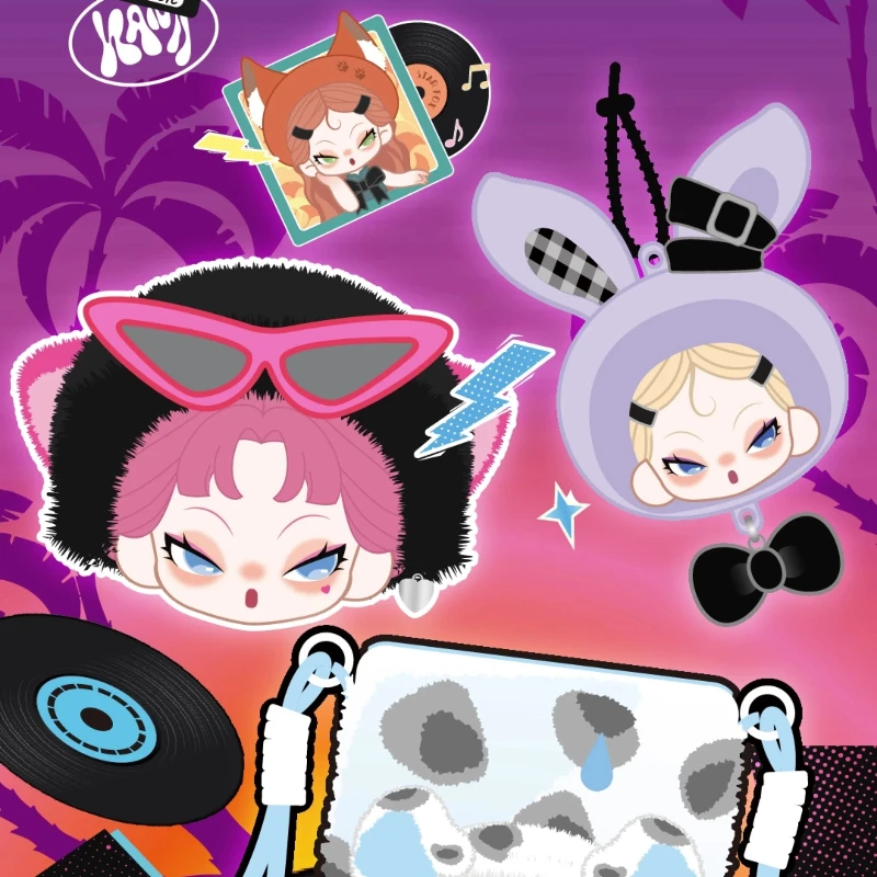 

DODOSUGAR DODONAMI Disco Series Vinyl Plush Phone Case Surprise Box Blind Box Cute Bag Charm Kawaii Decor Authentic