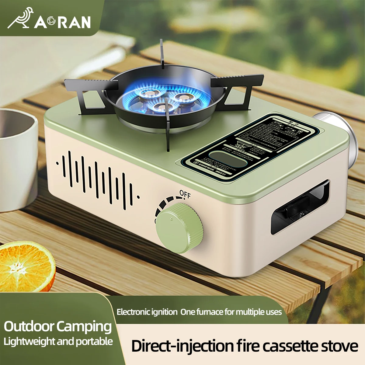 Portable Butane Stove 3200W High Power Camping Cookware for Outdoor Picnic Backpacking