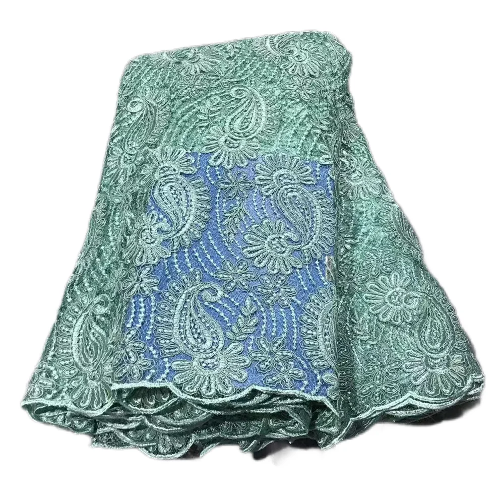 

French Lace Fabric With Embroidery French Lace Tull Embroidery Net Lace For Party Dress 5 Yards