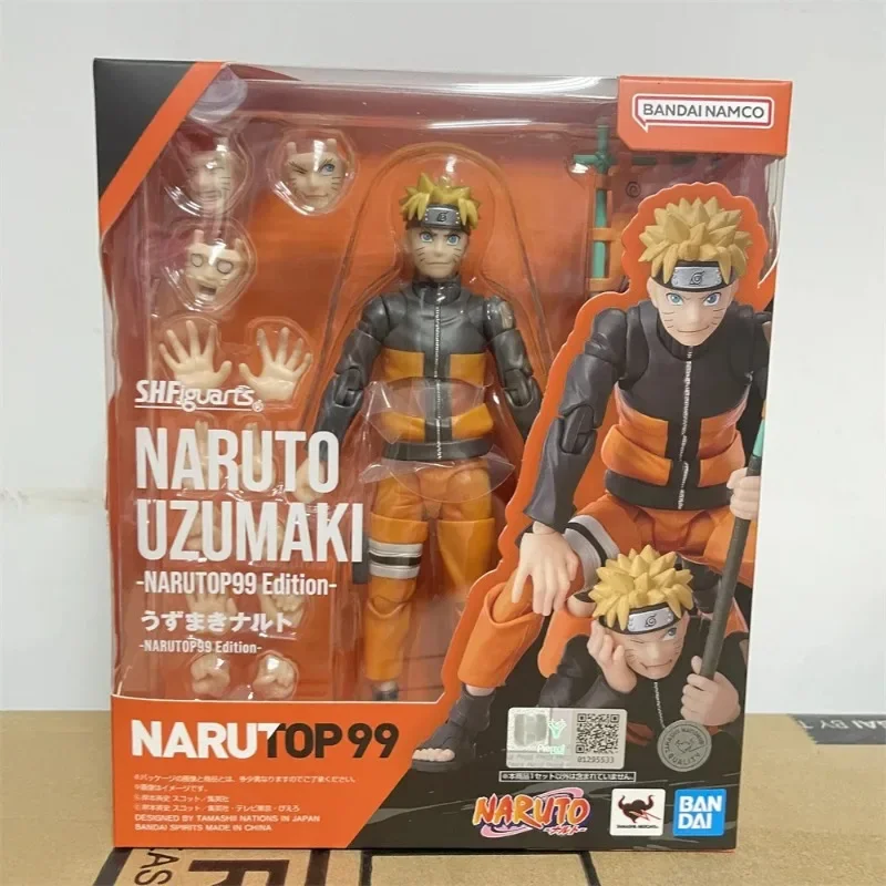 En Stock BANDAI Original Shippuden SHFiguarts NARUTO UZUMAKI NARUTOP99 edición Anime figura de acción modelo juguete muñeca coleccionista regalo