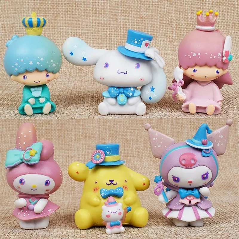 Sanrio Kawaii Hello Kitty Melody Cinnamoroll Dream Series caja ciega hecha a mano Kulomi adorno de escritorio regalos de cumpleaños