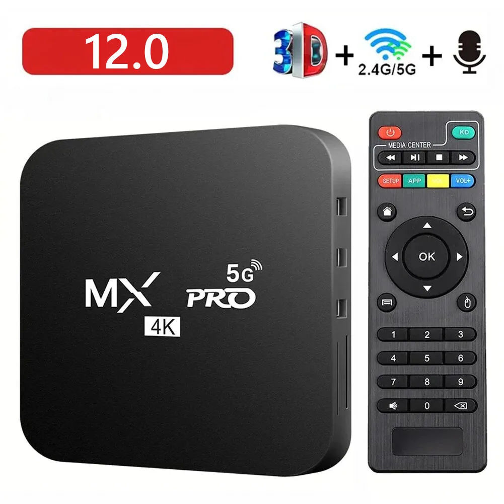 

Android 12 Smart TV Box RK3228A Quad Core 2.4G&5G Dual WiF Home Video Player 4K HD TV Media Player RAM 1GB ROM 8GB
